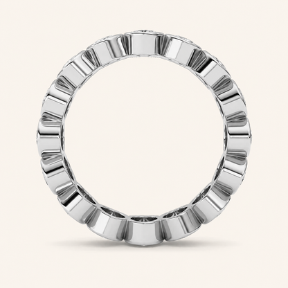 2CT Oval Cut Lab Grown Diamond Eternity Band Ring