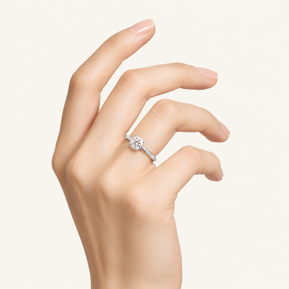 1CT Round Cut Lab Grown Diamond Insert Jacket Ring