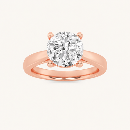 1CT Round Cut Lab Grown Diamond Insert Jacket Ring