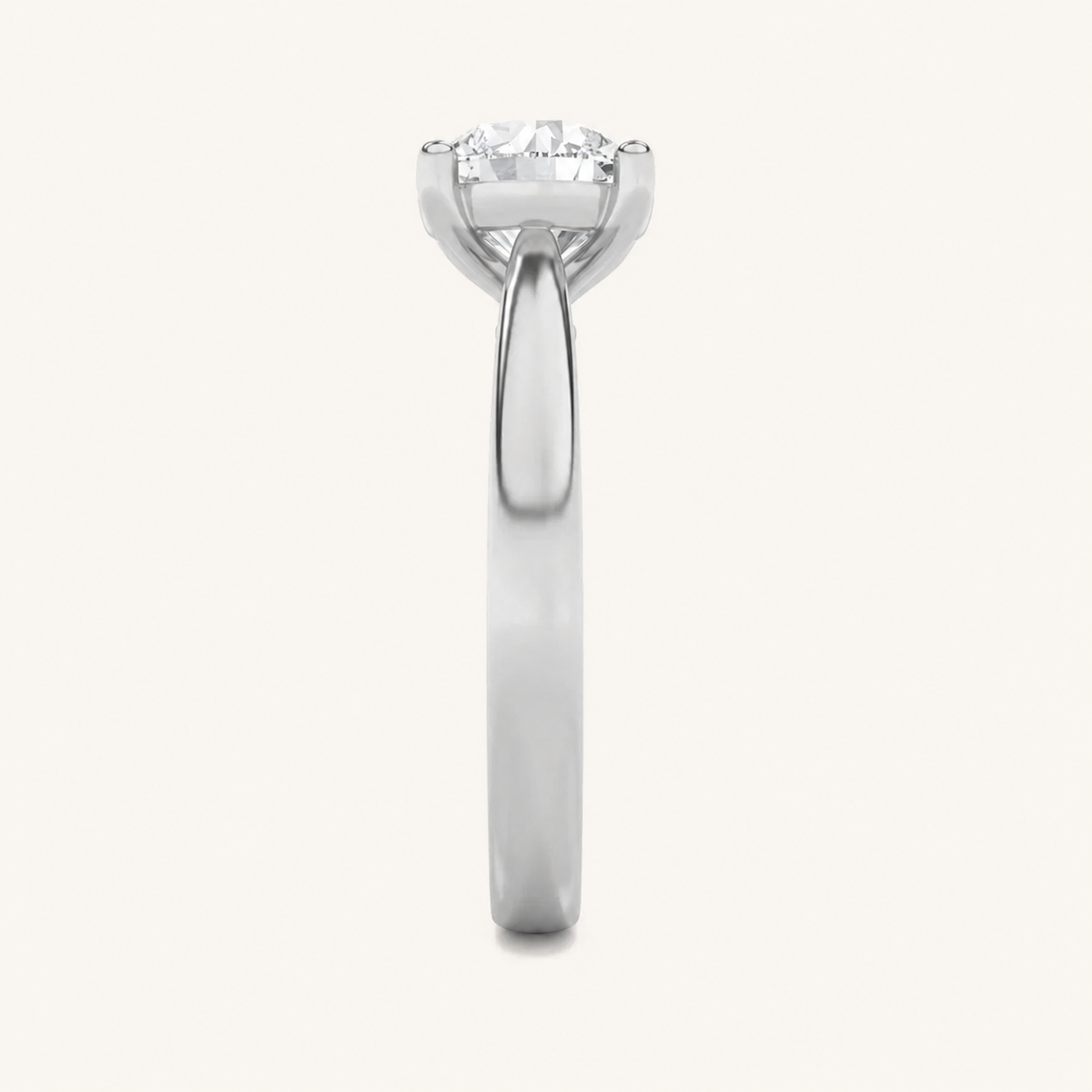 1CT Round Cut Lab Grown Diamond Insert Jacket Ring