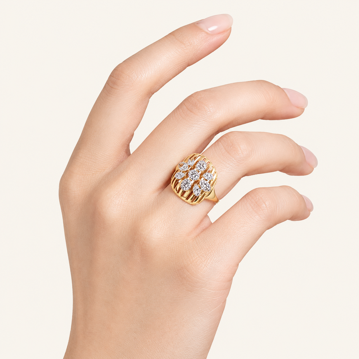 2CT Round Cut Lab Grown Diamond Fashion Ring
