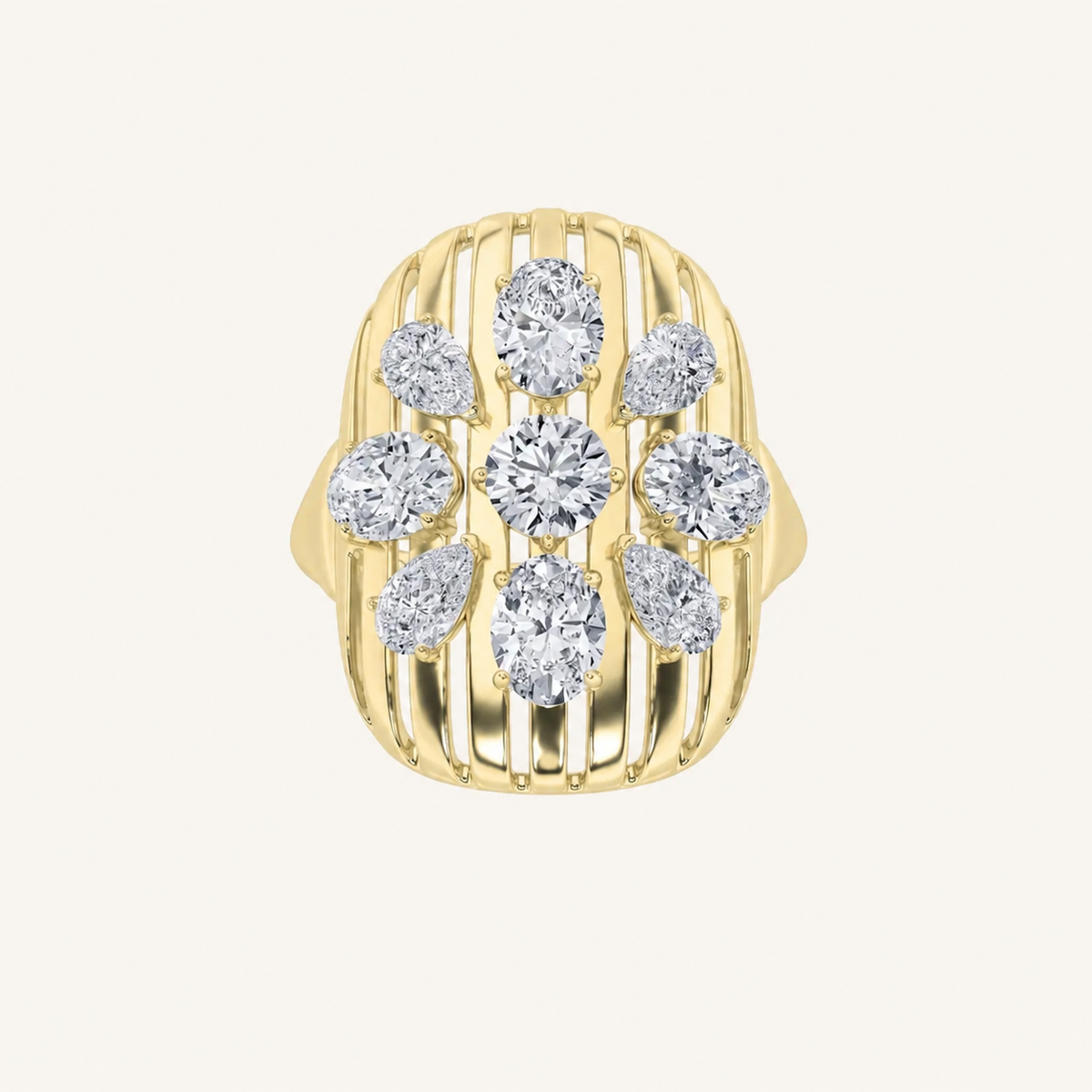 2CT Round Cut Lab Grown Diamond Fashion Ring