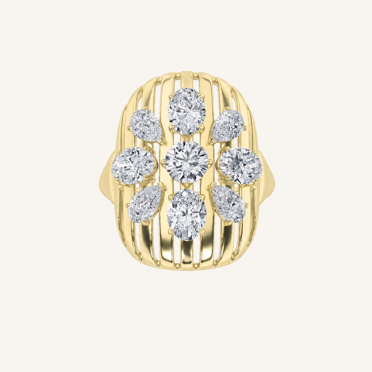 2CT Round Cut Lab Grown Diamond Fashion Ring