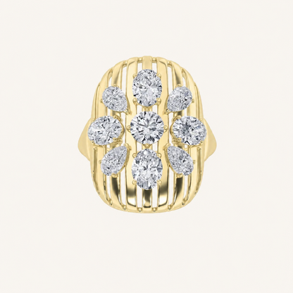 2CT Round Cut Lab Grown Diamond Fashion Ring