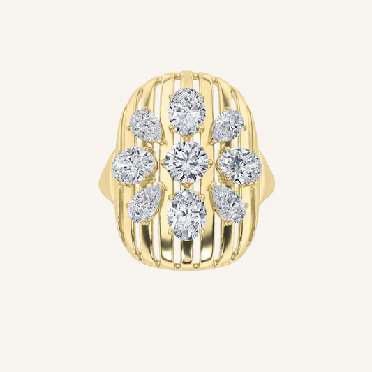 2CT Round Cut Lab Grown Diamond Fashion Ring