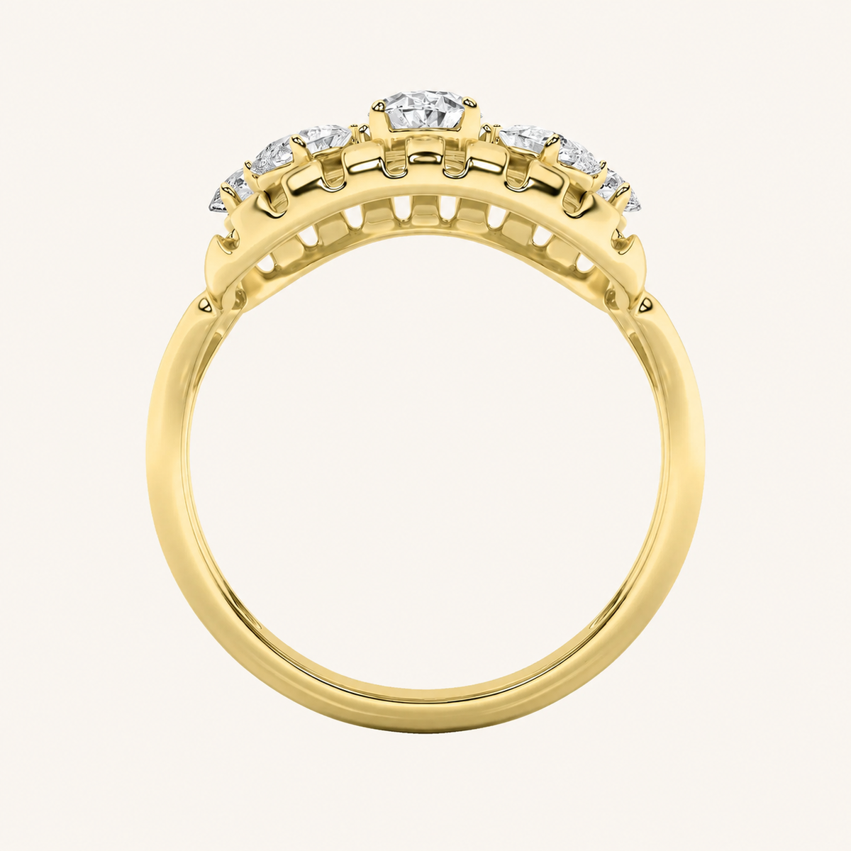 2CT Round Cut Lab Grown Diamond Fashion Ring