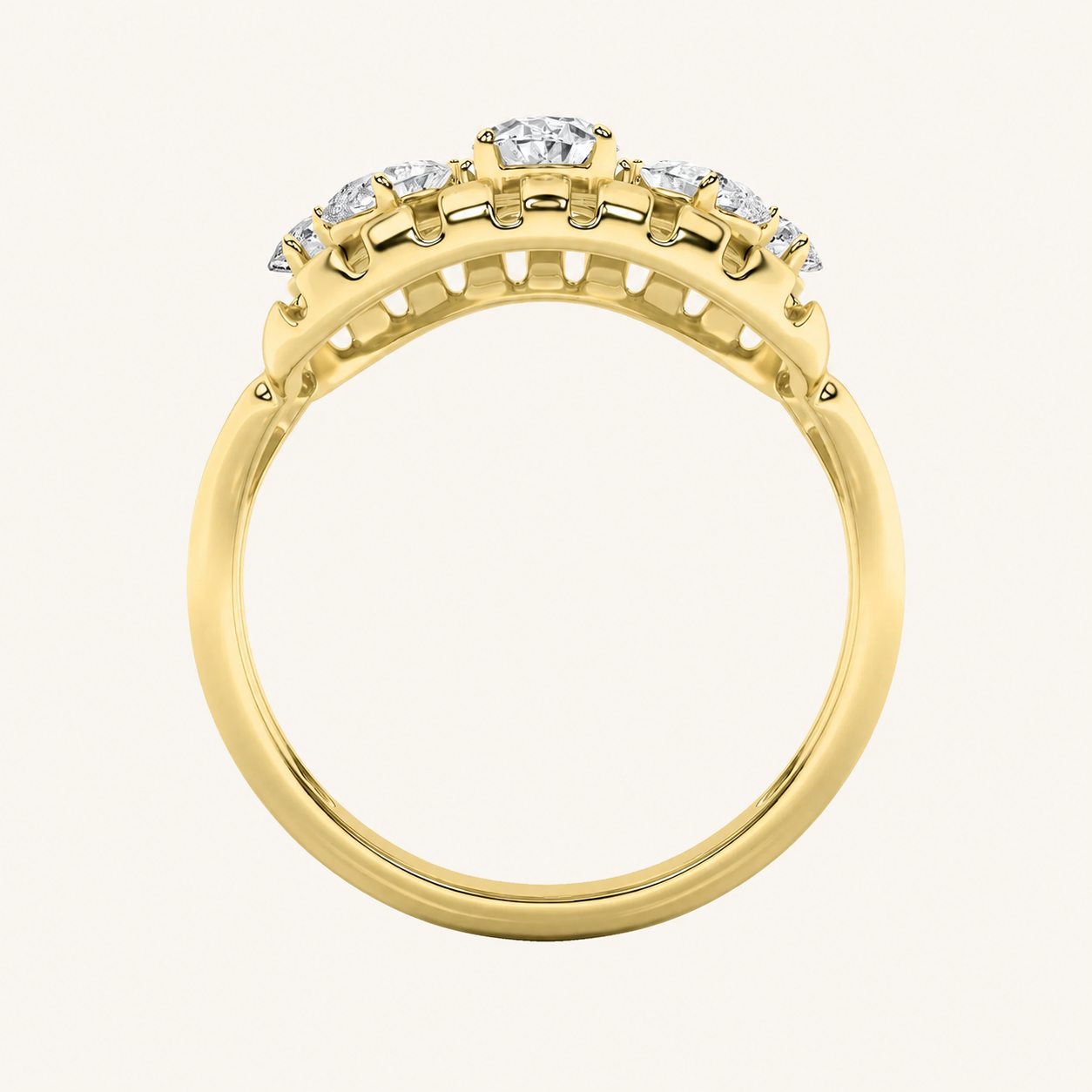 2CT Round Cut Lab Grown Diamond Fashion Ring