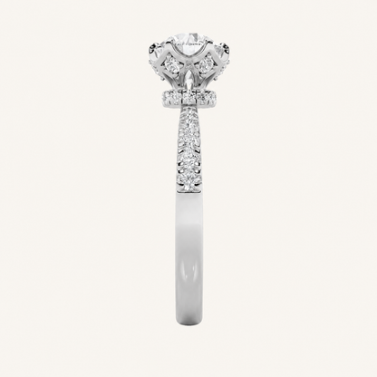 2CT Round Cut Lab Grown Diamond Solitaire Engagement Ring