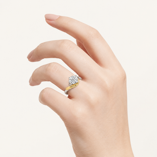 2CT Round Cut Lab Grown Diamond Solitaire Engagement Ring