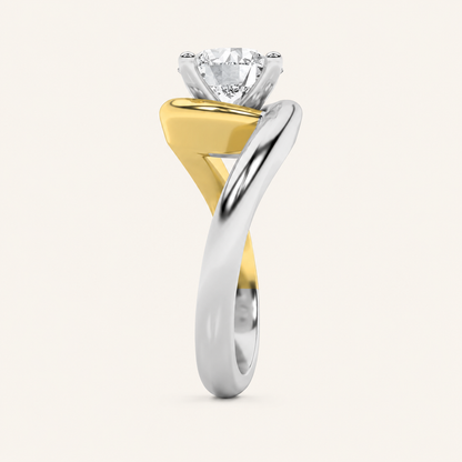 2CT Round Cut Lab Grown Diamond Solitaire Engagement Ring