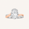 2CT Oval Cut Lab Grown Diamond Solitaire Engagement Ring