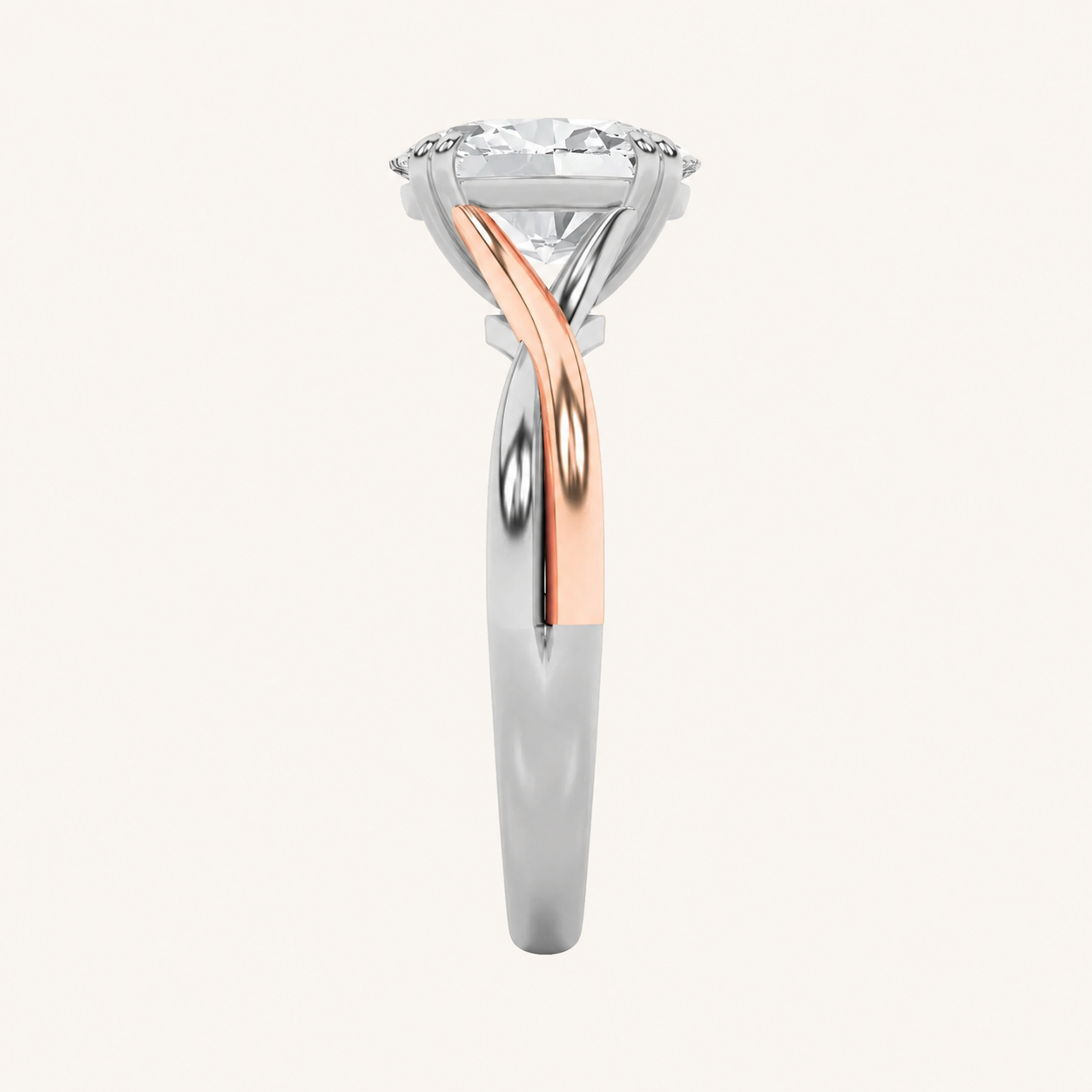 2CT Oval Cut Lab Grown Diamond Solitaire Engagement Ring