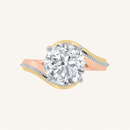 2CT Round Cut Lab Grown Diamond Solitaire Engagement Ring