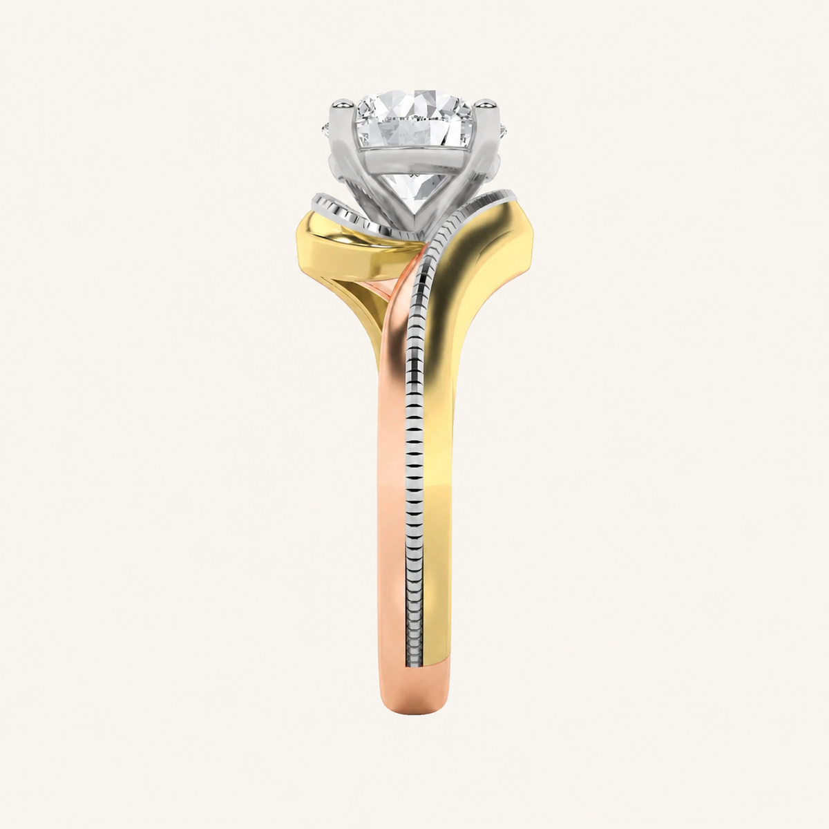 2CT Round Cut Lab Grown Diamond Solitaire Engagement Ring
