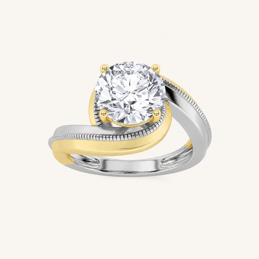 2CT Round Cut Lab Grown Diamond Solitaire Engagement Ring