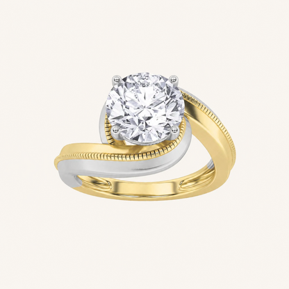 2CT Round Cut Lab Grown Diamond Solitaire Engagement Ring