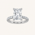 2.00 Ct Radiant Cut Lab Grown Diamond Accented Ring