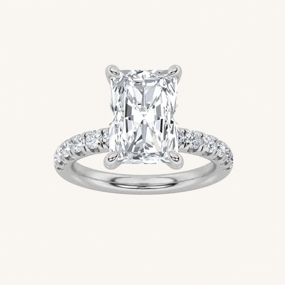 2.00 Ct Radiant Cut Lab Grown Diamond Accented Ring