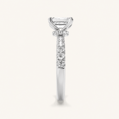 2.00 Ct Radiant Cut Lab Grown Diamond Accented Ring