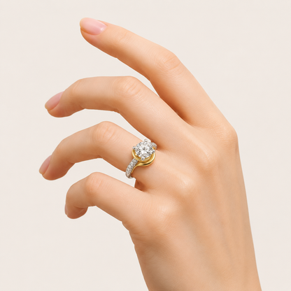 2CT Round Cut Lab Grown Diamond Ring