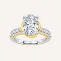 2CT Oval Cut Lab Grown Diamond Solitaire Engagement Ring