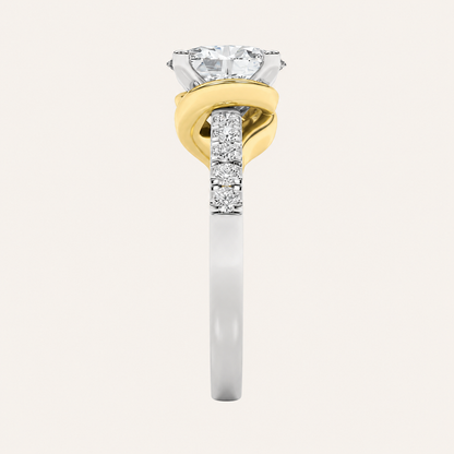 2CT Oval Cut Lab Grown Diamond Solitaire Engagement Ring