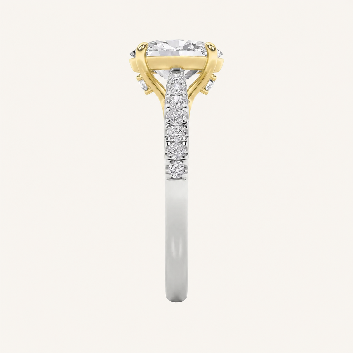 2CT Oval Cut Lab Grown Diamond Solitaire Engagement Ring