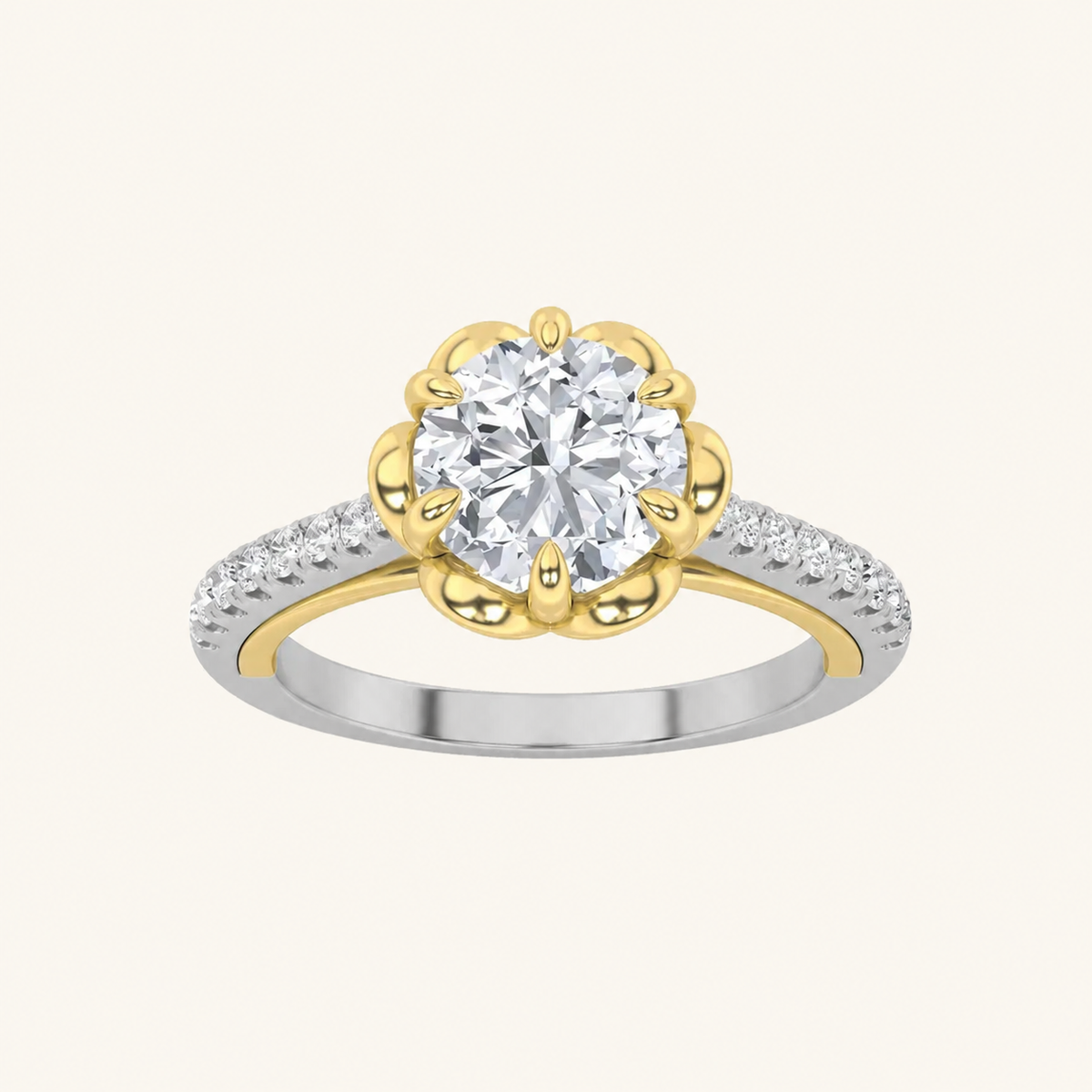 1.5CT Round Cut Lab Grown Diamond Solitaire Engagement Ring