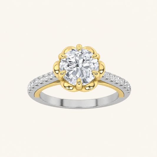 1.5CT Round Cut Lab Grown Diamond Solitaire Engagement Ring