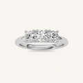 0.75 CT Round Cut Lab Grown Diamond Three Stone Ring