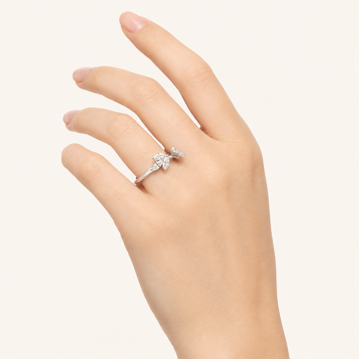 1CT Marquise Cut Lab Grown Diamond Wrap Ring