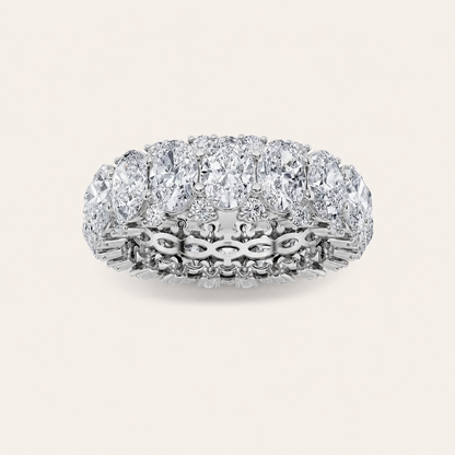 6CT Oval Cut Lab Grown Diamond Eternity Ring