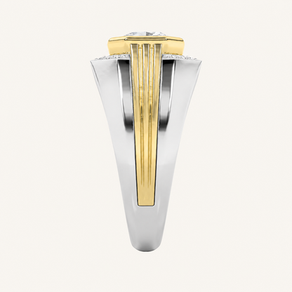 3CT Asscher Cut Lab Grown Diamond Mens Ring