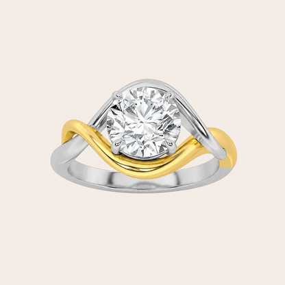 1.5CT Round Cut Lab Grown Diamond Solitaire Engagement Ring