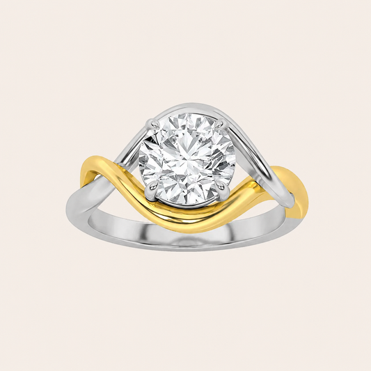 1.5CT Round Cut Lab Grown Diamond Solitaire Engagement Ring