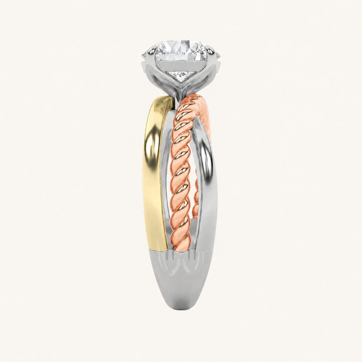 2CT Round Cut Lab Grown Diamond Solitaire Engagement Ring
