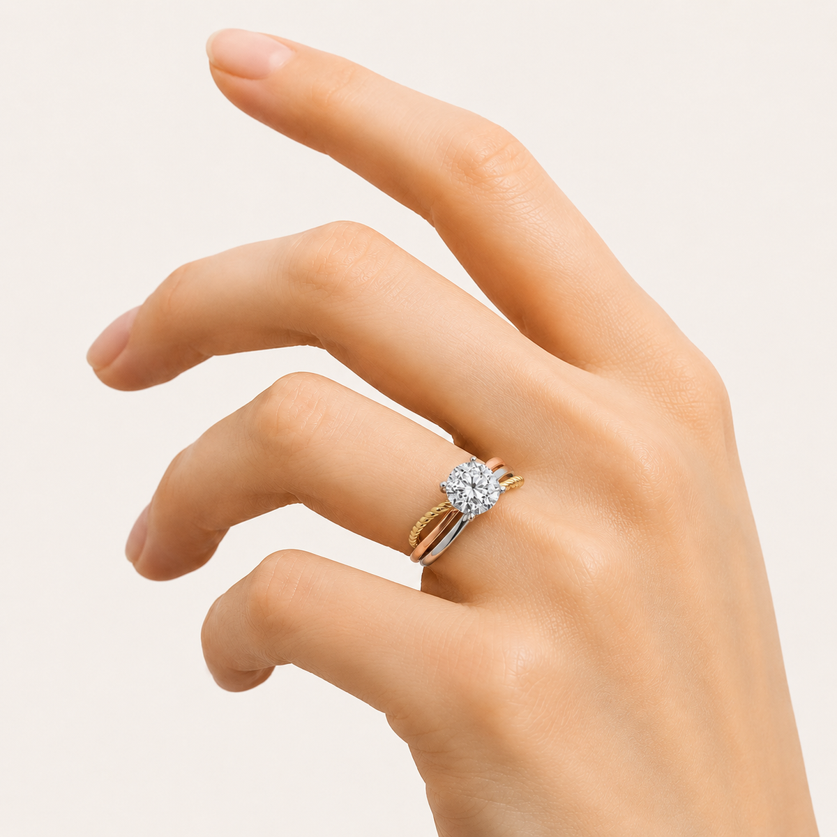 2CT Round Cut Lab Grown Diamond Solitaire Ring