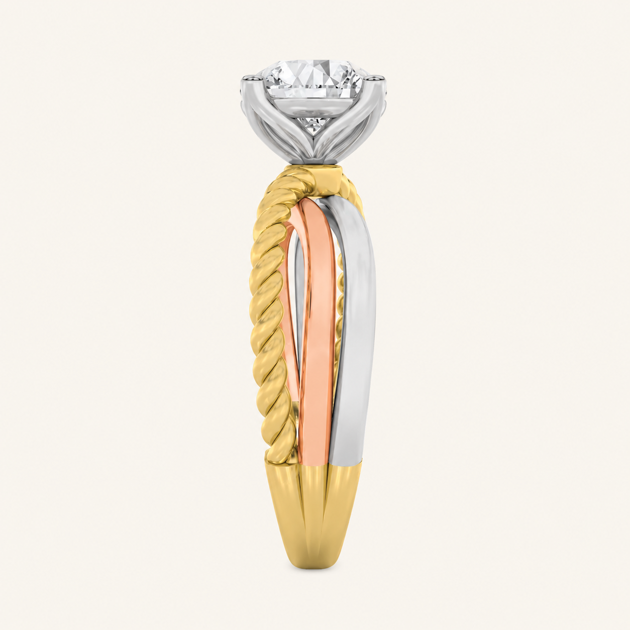 2CT Round Cut Lab Grown Diamond Solitaire Ring
