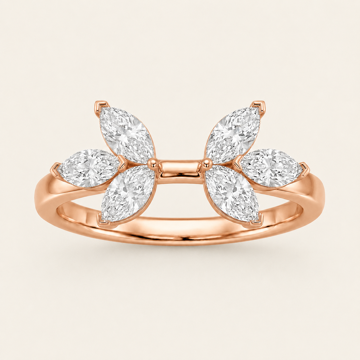 1CT Marquise Cut Lab Grown Diamond Wrap Ring