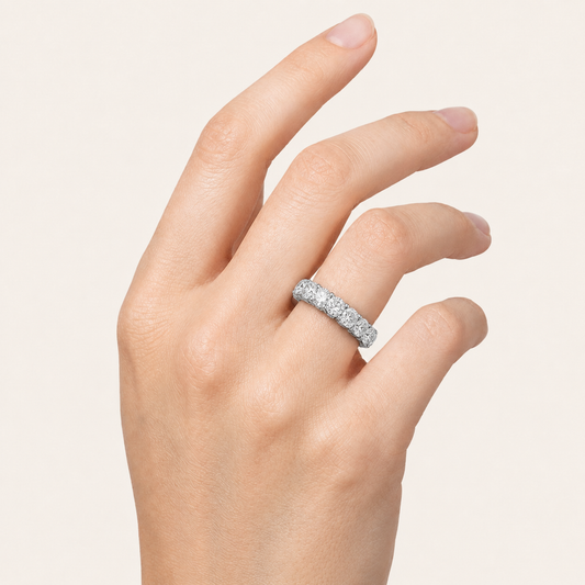 6CT Oval Cut Lab Grown Diamond Eternity Ring