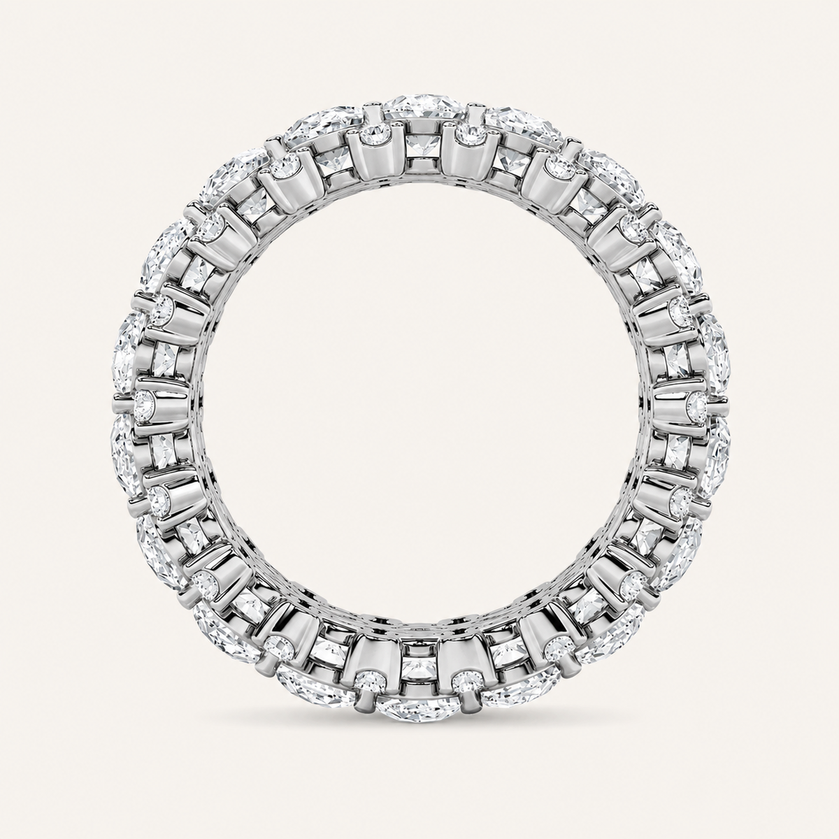 6CT Oval Cut Lab Grown Diamond Eternity Ring