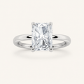 5CT Radiant Cut Lab Grown Diamond Solitaire Engagement Ring