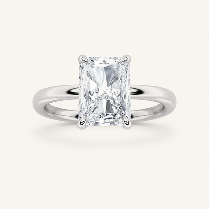 5CT Radiant Cut Lab Grown Diamond Solitaire Engagement Ring