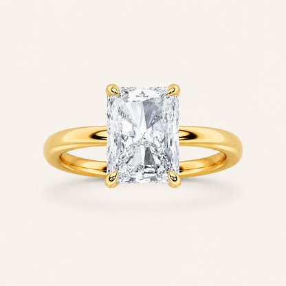 5CT Radiant Cut Lab Grown Diamond Solitaire Engagement Ring