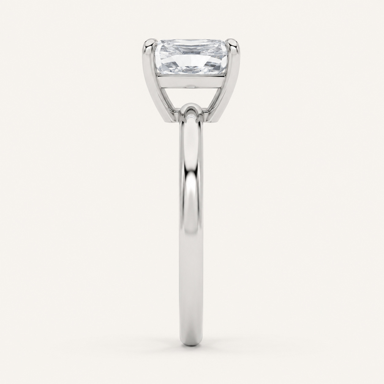 5CT Radiant Cut Lab Grown Diamond Solitaire Engagement Ring