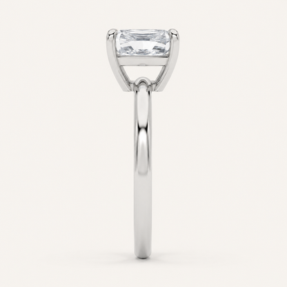 5CT Radiant Cut Lab Grown Diamond Solitaire Engagement Ring