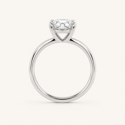 1CT Round Cut Lab Grown Diamond Classic Solitaire Ring