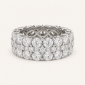 8CT Round Cut Lab Grown Diamond Eternity Band Ring