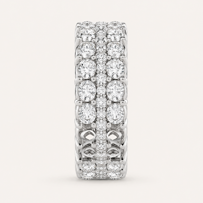 8CT Round Cut Lab Grown Diamond Eternity Band Ring