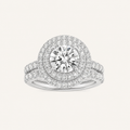 2 CT Round Cut Lab Grown Diamond Bridal Set Ring